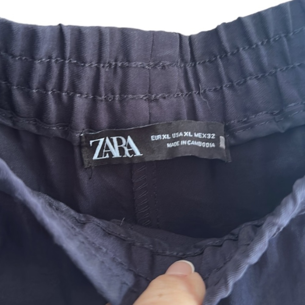 Zara Cropped Navy Pants - Picture 7 of 11